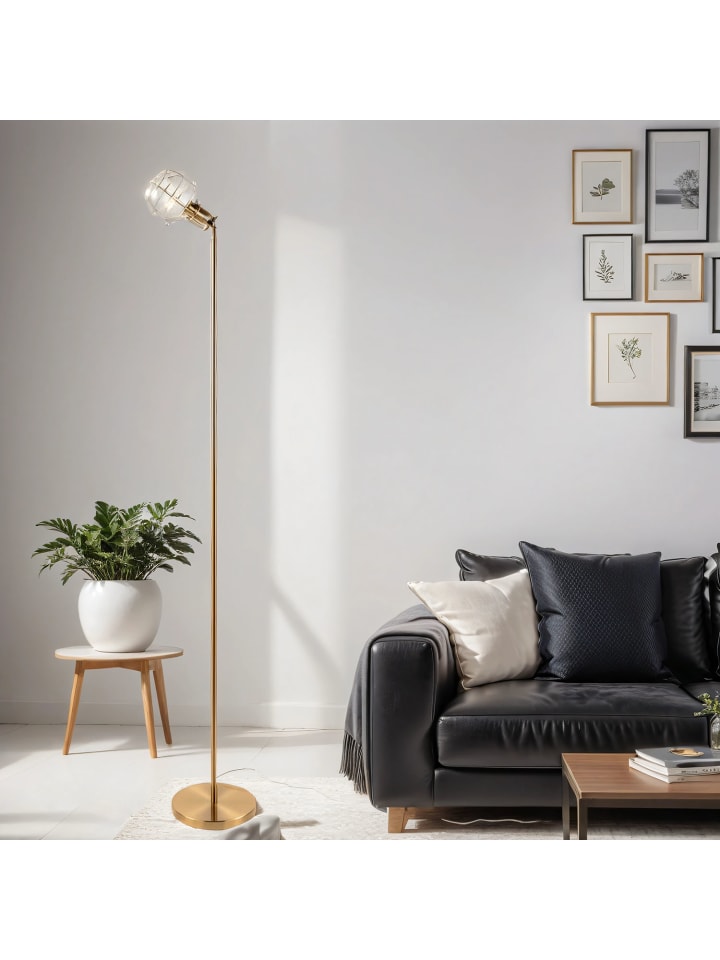 Licht-Erlebnisse Stehlampe in Messing günstig kaufen onesize