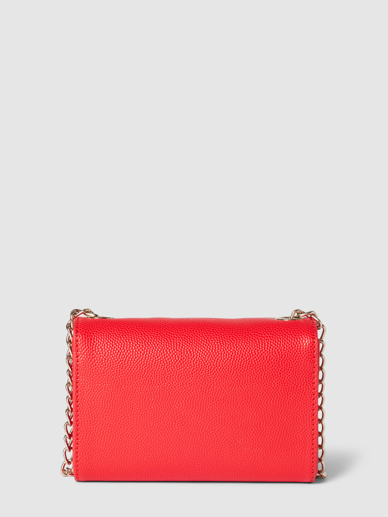 Clutch mit Label-Applikation Modell 'DIVINA' in rot