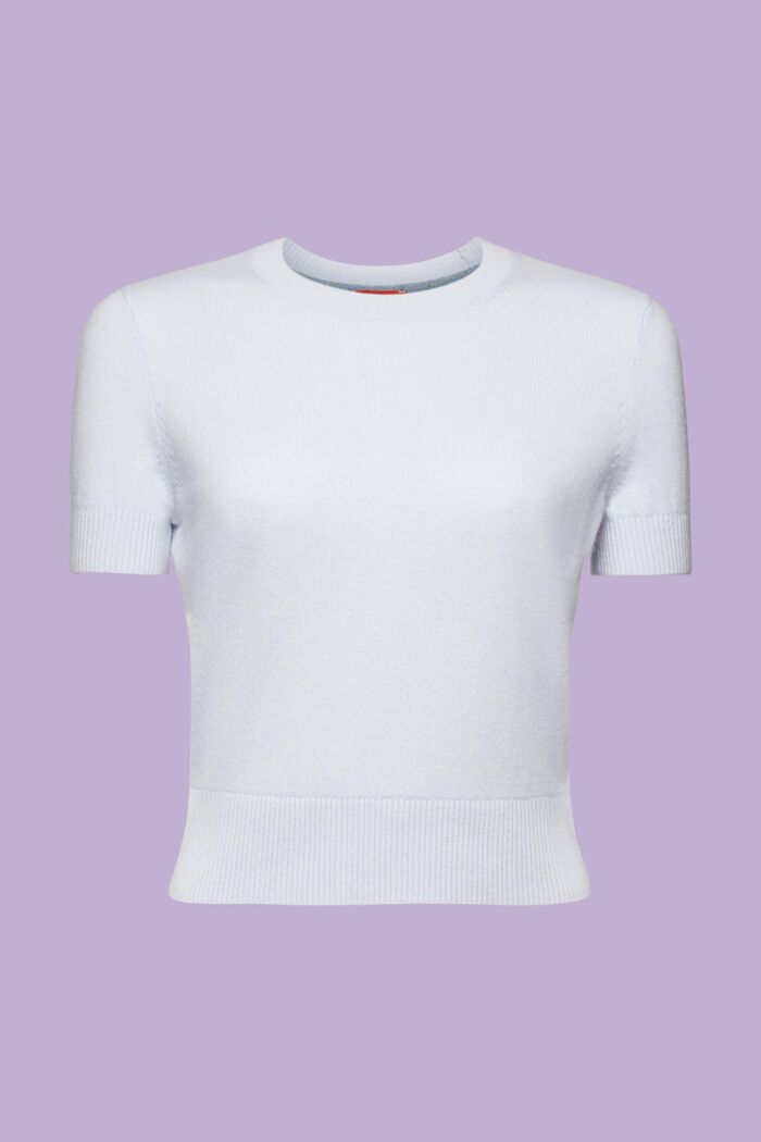 Kurzärmliger Kaschmirpullover