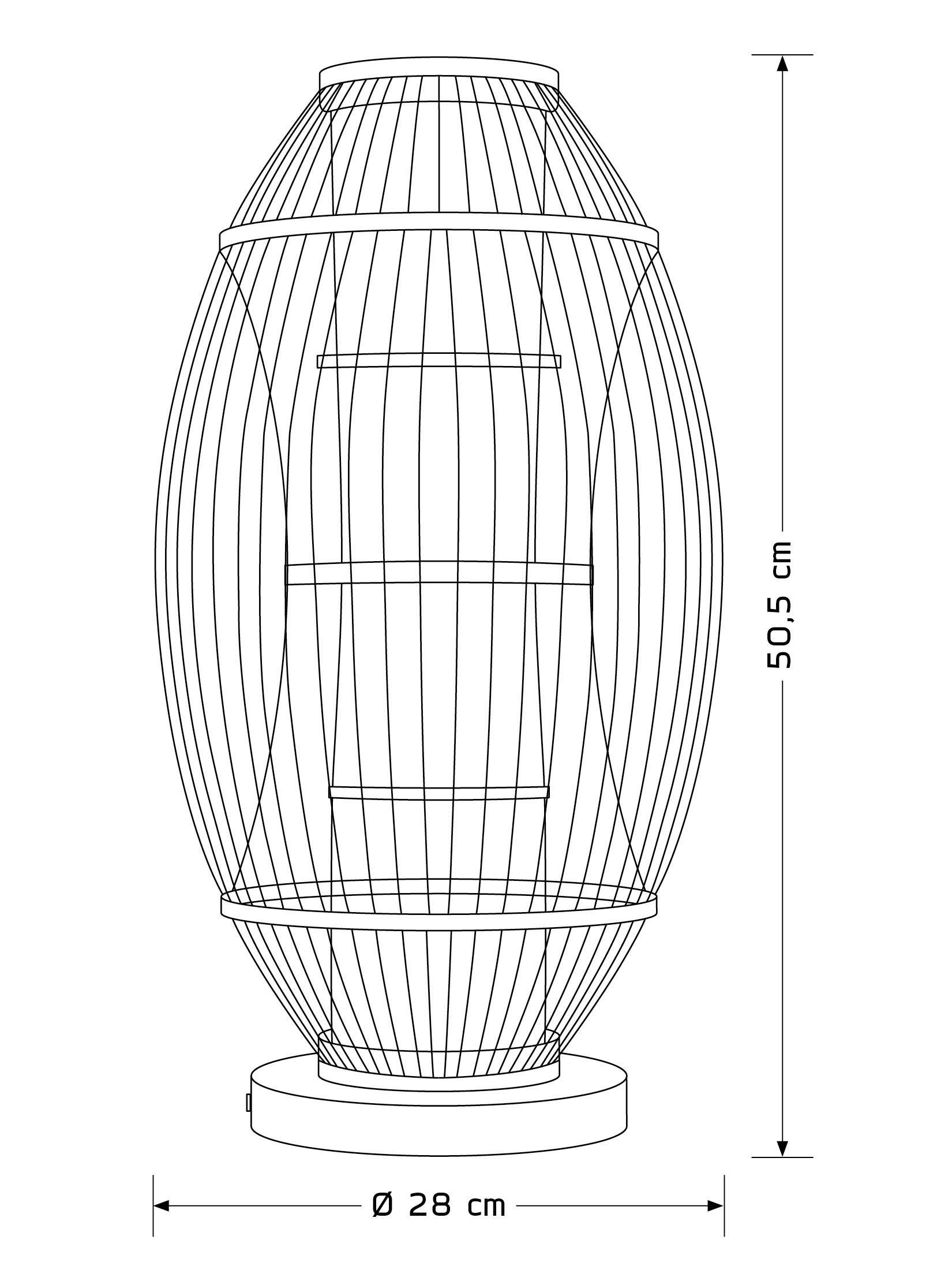 Oyoma Tischleuchte, Natur