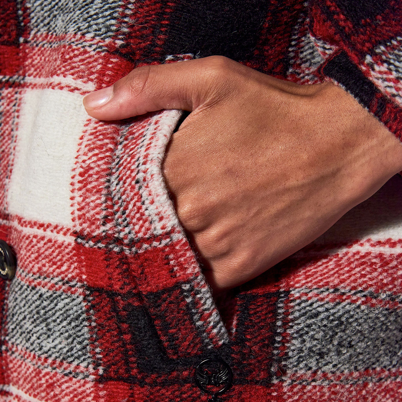 FEO    Manteau à carreaux tartan Femme