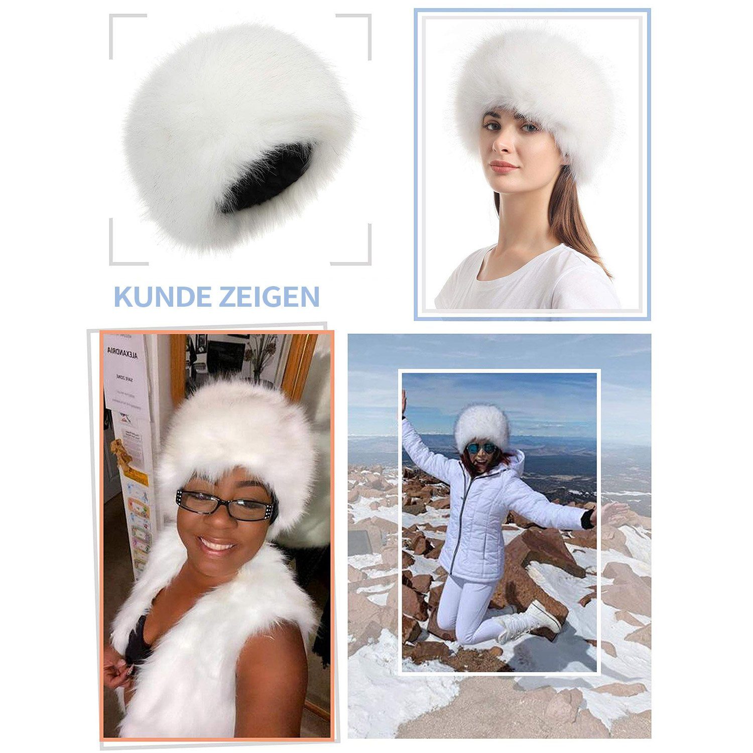 MAGICSHE Stirnband Warme Mütze Winter warme Ohrenschützer