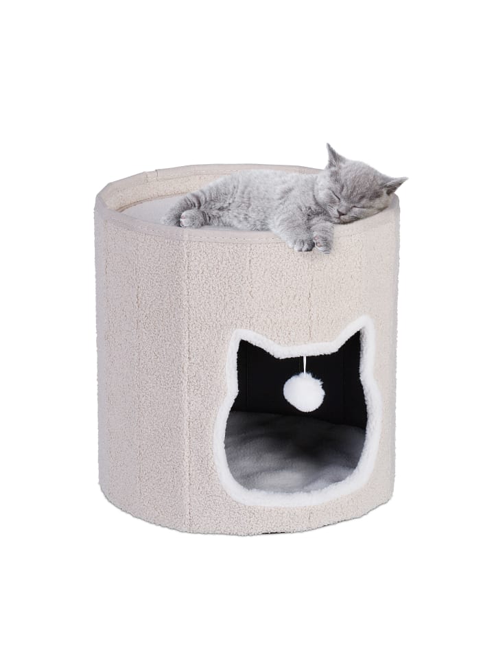 relaxdays Katzenhöhle in Beige - (H)40 x Ø 39 cm günstig kaufen onesize