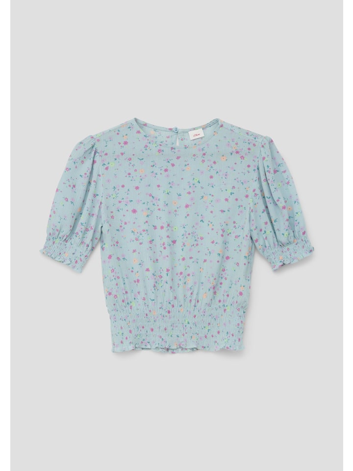 s.Oliver Bluse kurzarm in Türkis günstig kaufen