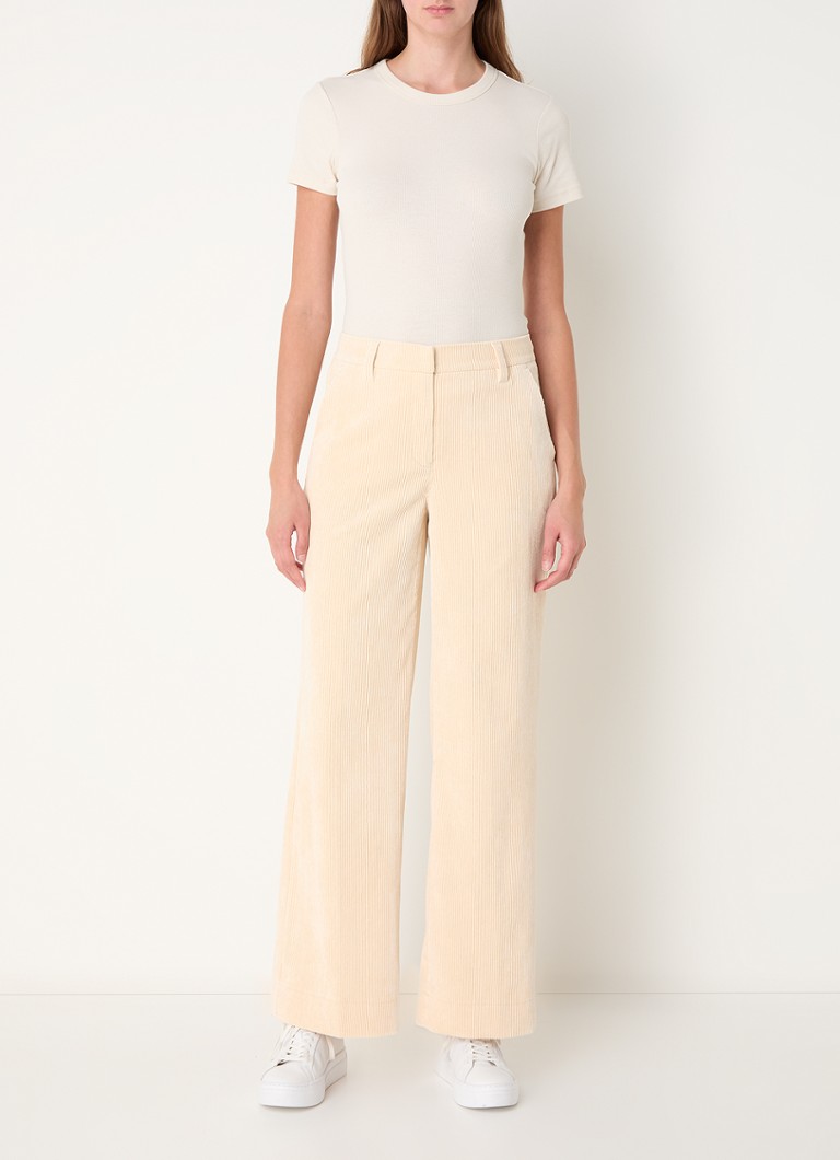Pantaloni in velluto a coste a vita alta e gamba larga di Gerry Weber