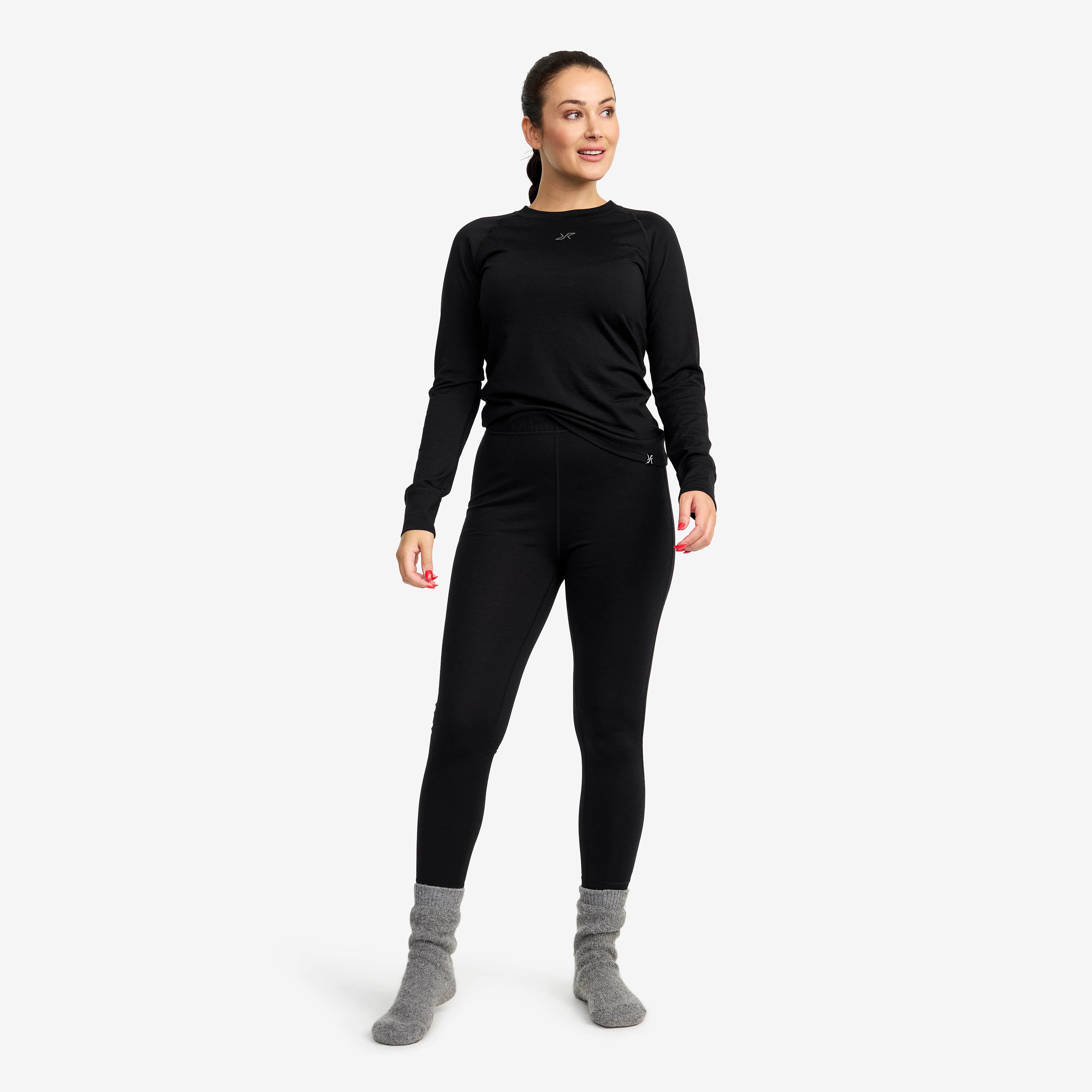 Mount Merino Pants W Femme Black
