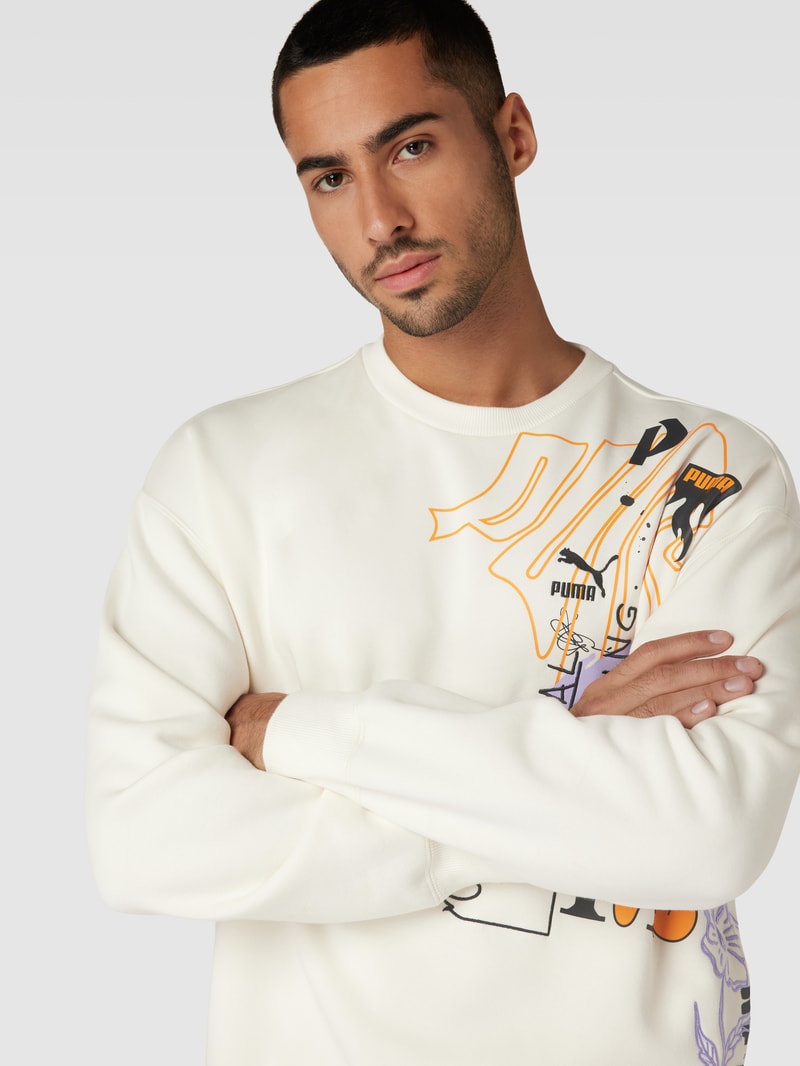 Sweatshirt mit Statement-Print - PUMA X P&C* in offwhite