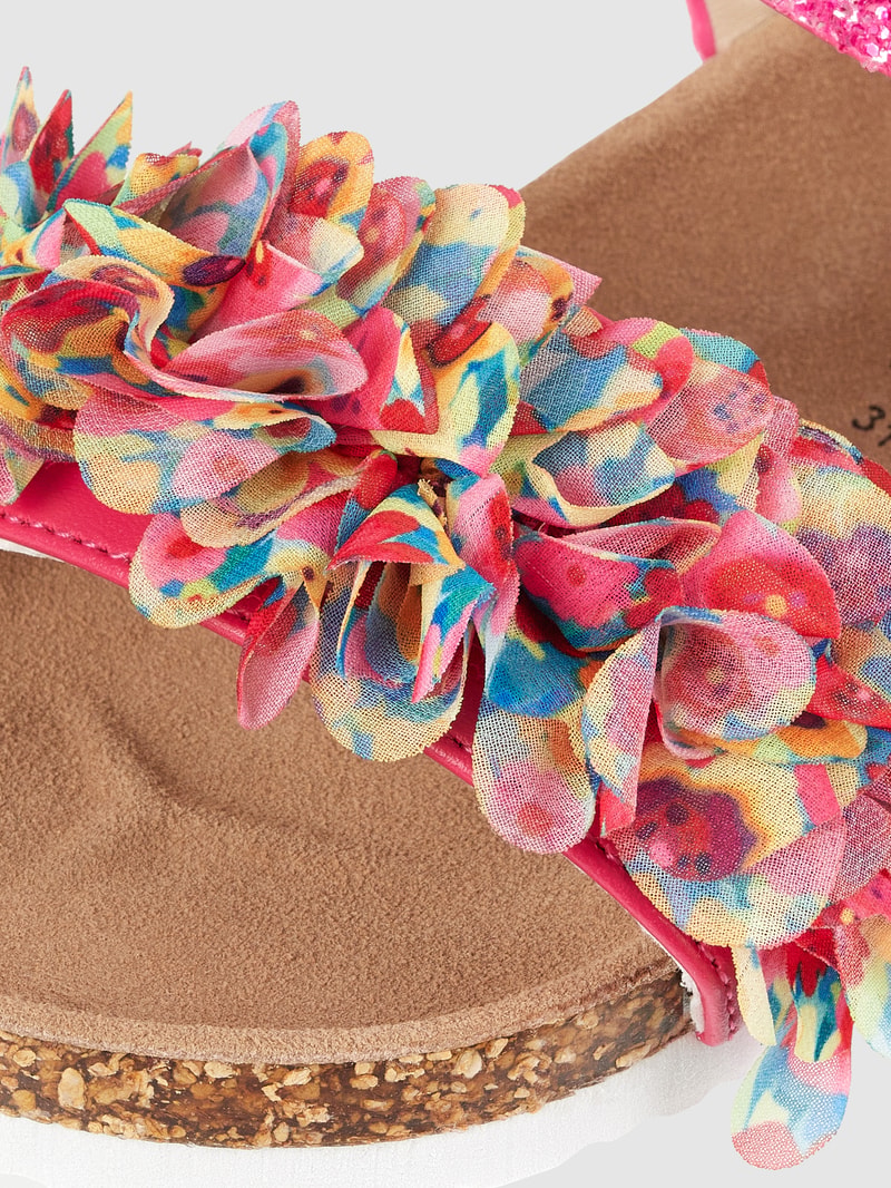 Sandalen mit Glitter-Effekt in pink