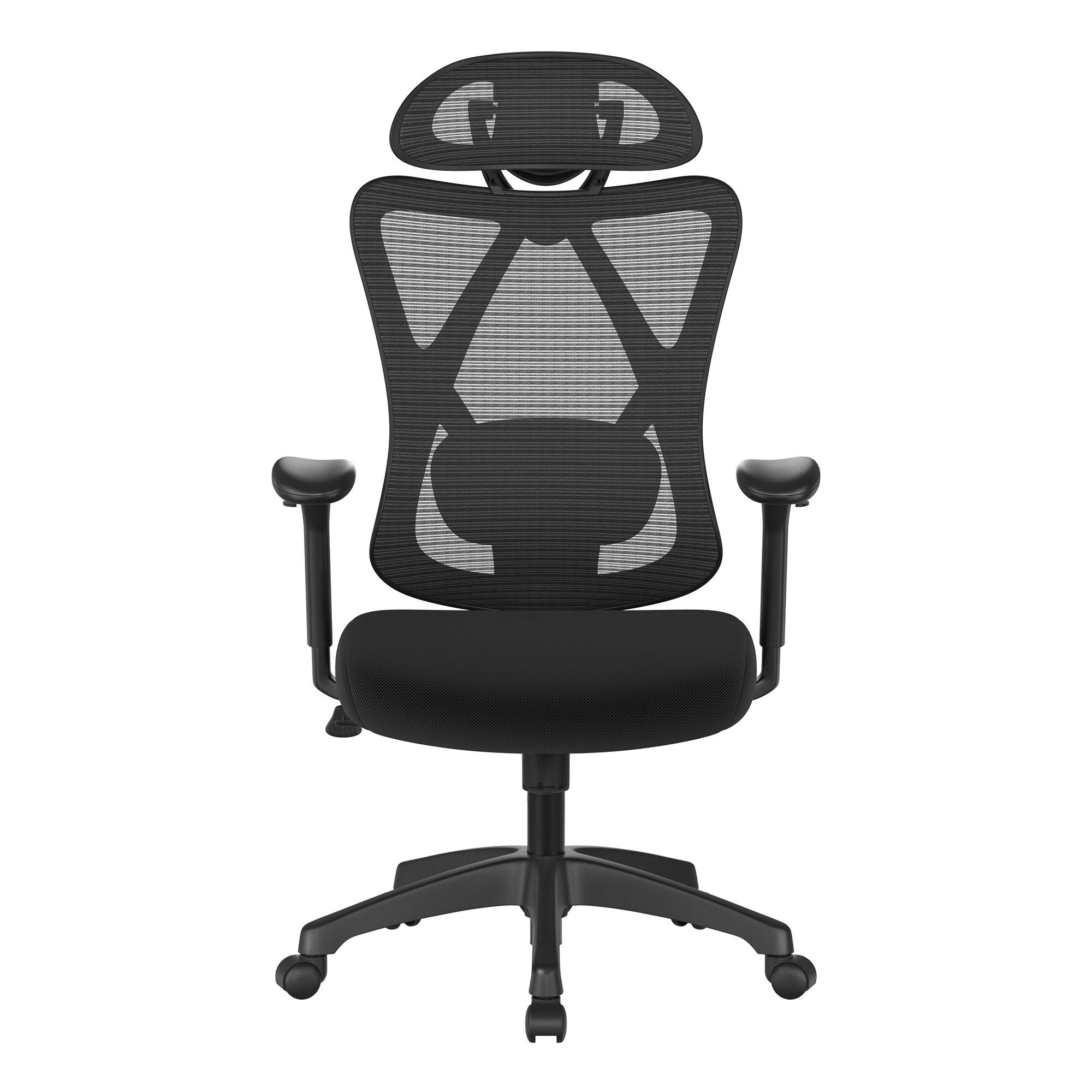SONGMICS Bürostuhl, ergonomisch, verstellbare Lendenstütze und Kopfstütze
