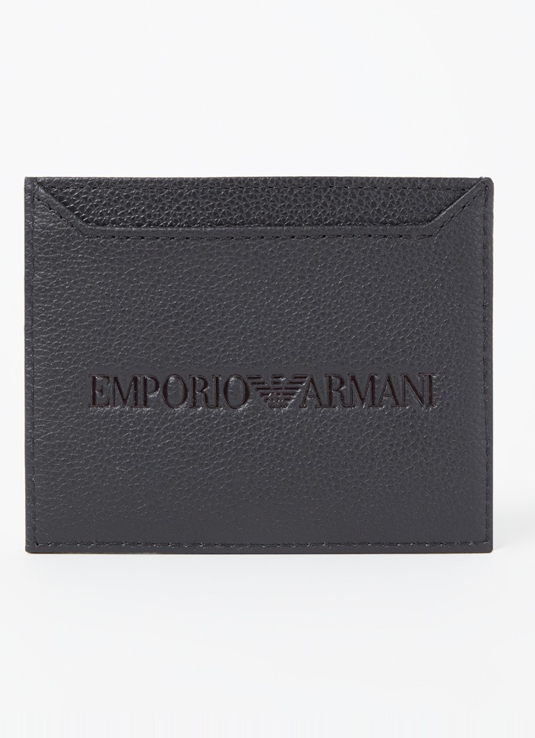„Emporio Armani“ odinis vizitinių kortelių dėklas su logotipu