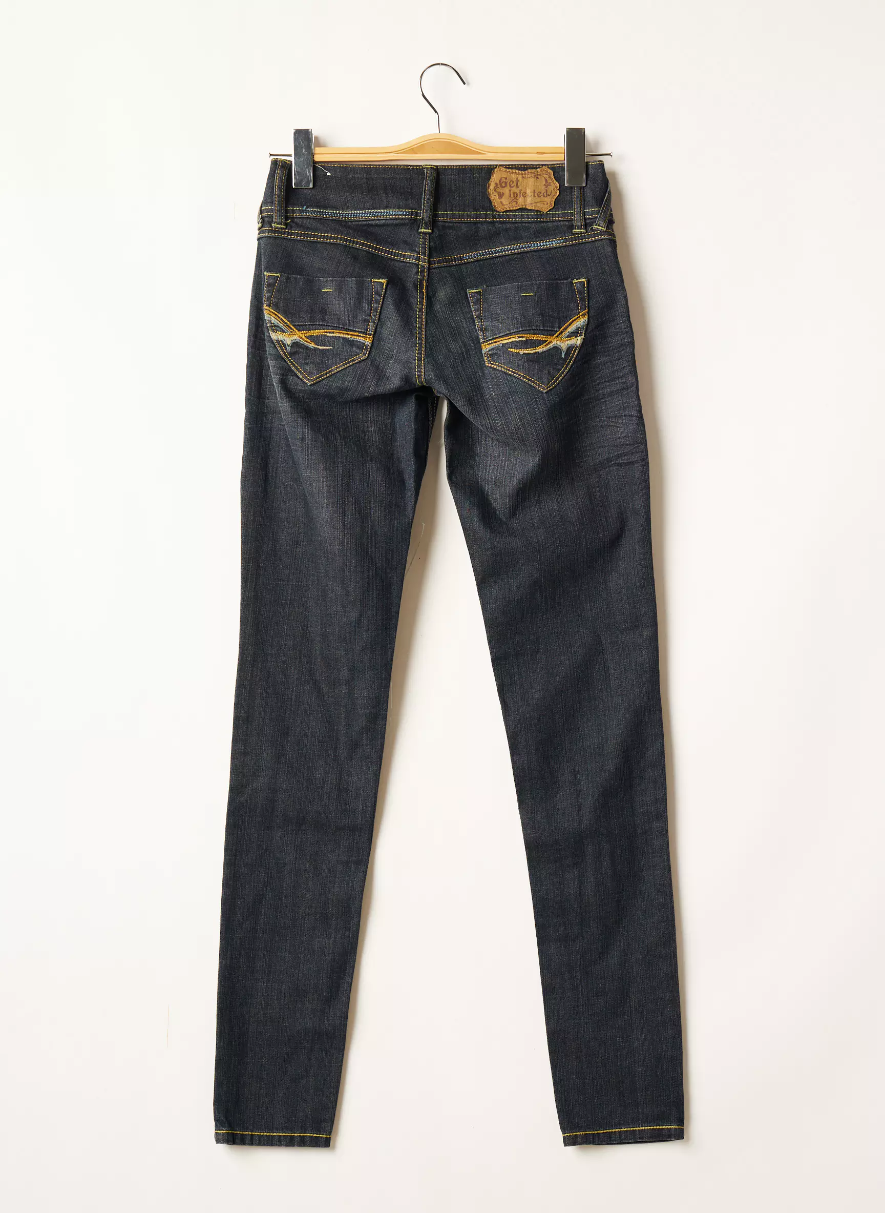 Get Infected Jeans Coupe Slim Femme couleur bleu