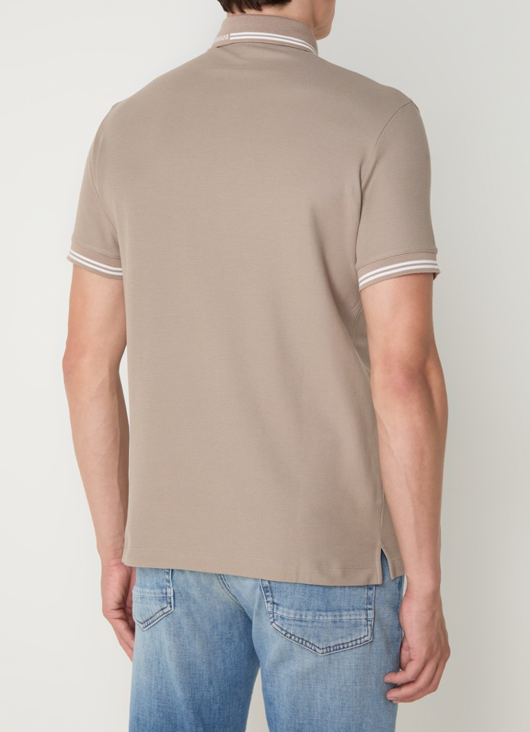 Tricou polo Emporio Armani, cu croială normală, din piqué de bumbac