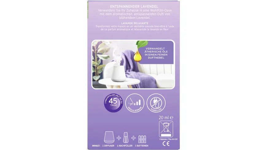 Air Wick Aroma-Öl Diffuser Starter-Set Entspannender Lavendel
