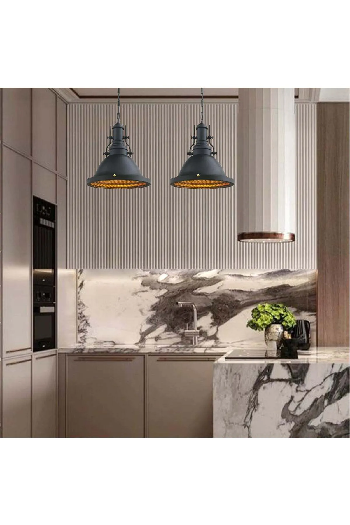 Bamyum  Pendelleuchte E27 Fassung Metall Hängelampe & Deckenlampe Hängependelleuchte