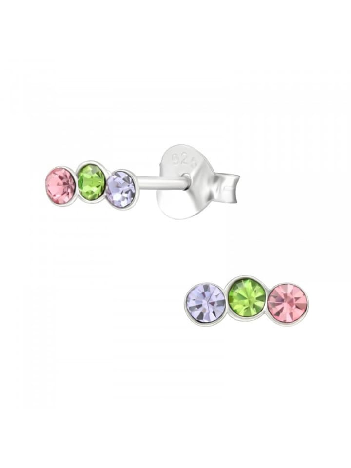 Alexander York Ohrstecker KRISTALLREIHE 3 regenbogenfarben in 925 Sterling Silber, 2-tlg. günstig kaufen onesize