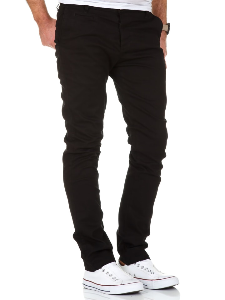 Amaci&Sons Slim Fit Chino mit Stretch ATLANTA in Schwarz günstig kaufen