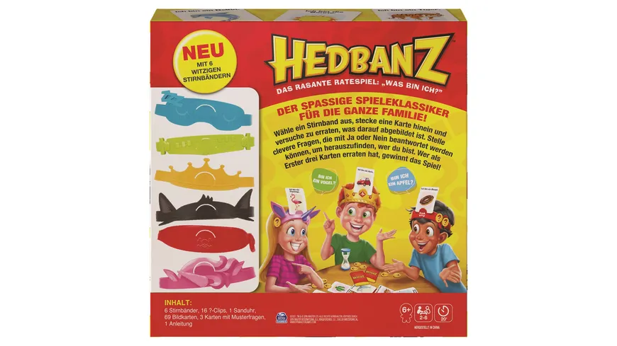 Spin Master Games - Hedbanz - das rasante Ratespiel für die ganze Familie - Neuauflage mit tollem Spielmaterial