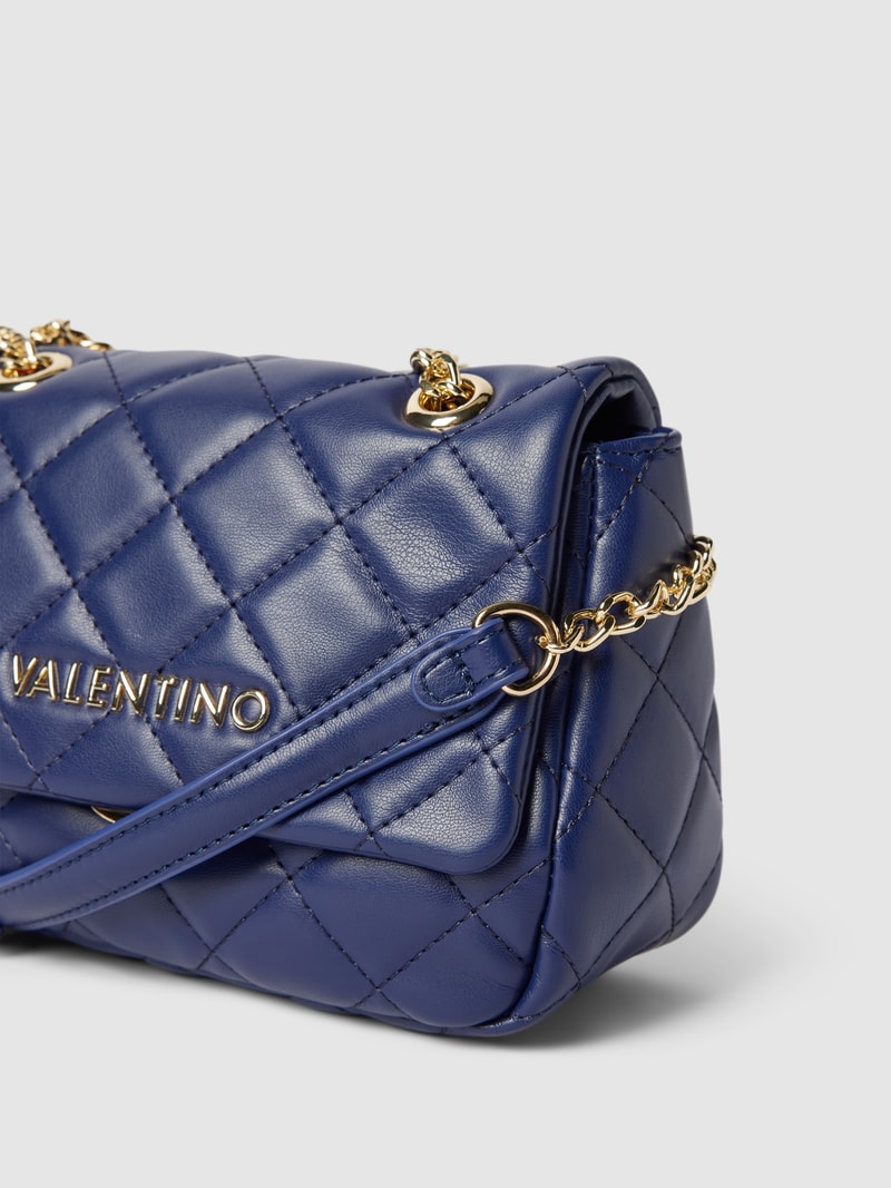 Tote-Bag mit Label-Applikation Modell 'OCARINA' in marineblau