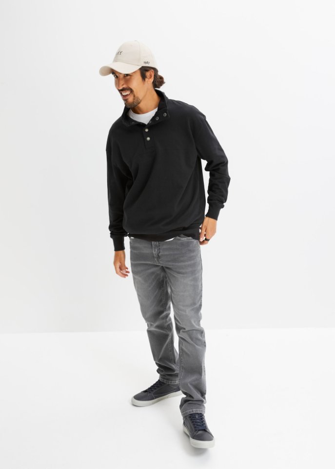 Sweatshirt mit recyceltem Polyester, Loose Fit