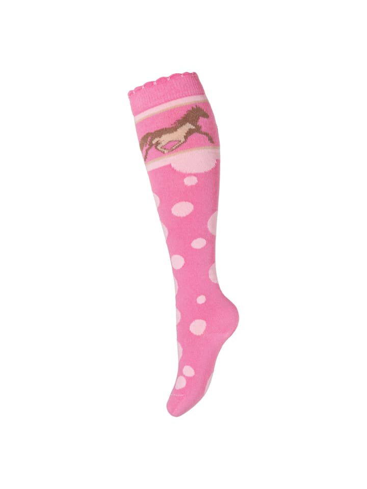 Cotton Prime® Kinder Kniestrümpfe 6 Paar, mit Pferde Motiven in Rosa günstig kaufen