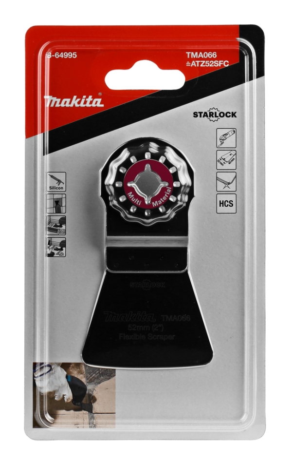 Accessori Makita B-64995 TMA066 Raschietto flessibile da 52 mm