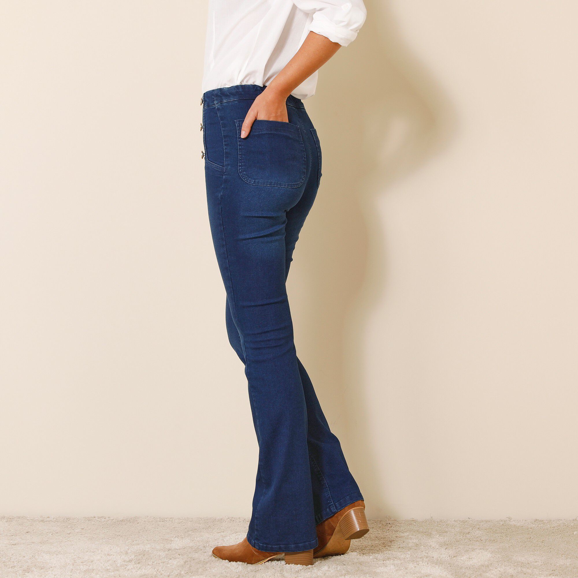 Jegging ventre plat forme bootcut denim ultra stretch