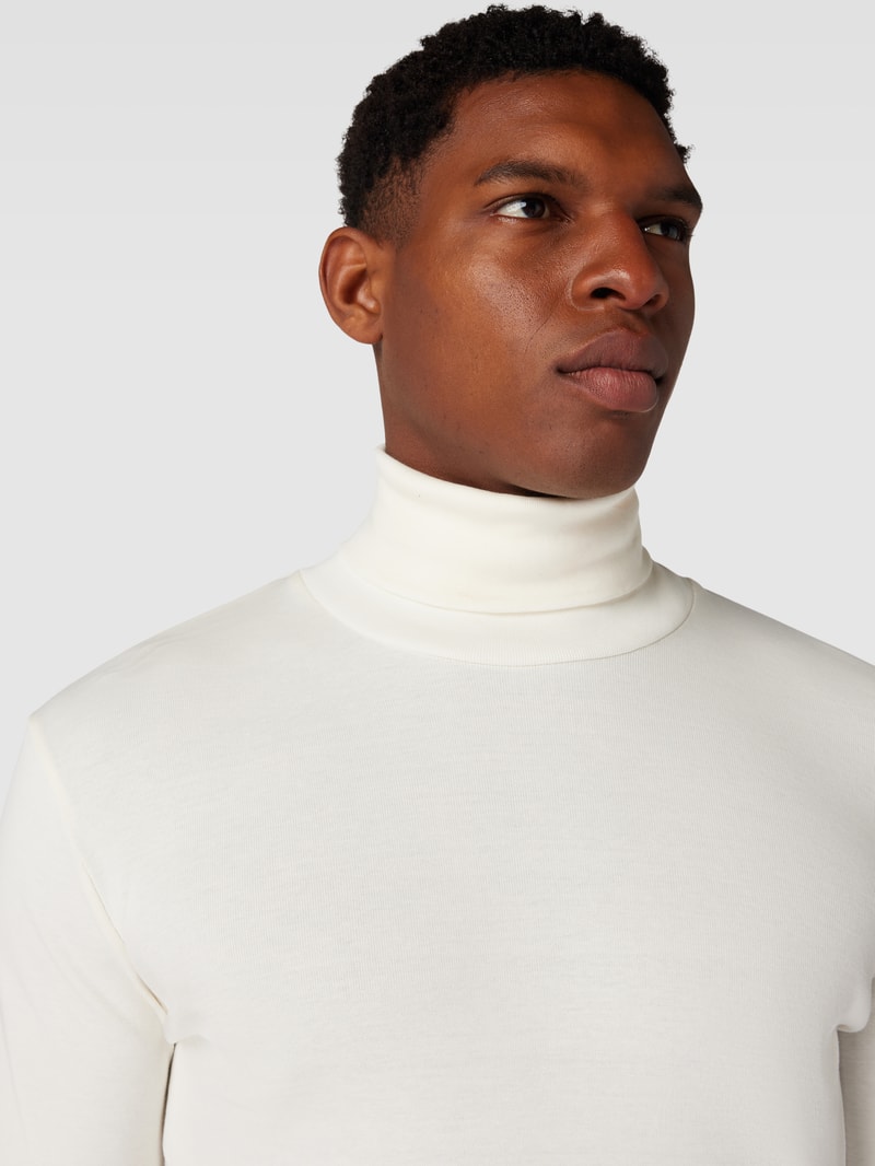 Longsleeve mit Rollkragen in offwhite