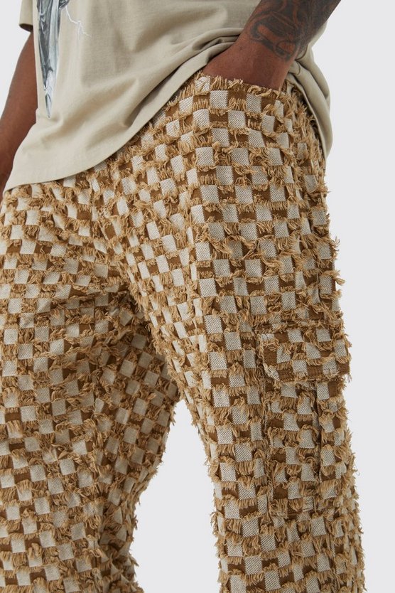 Plus lockere karierte Hose