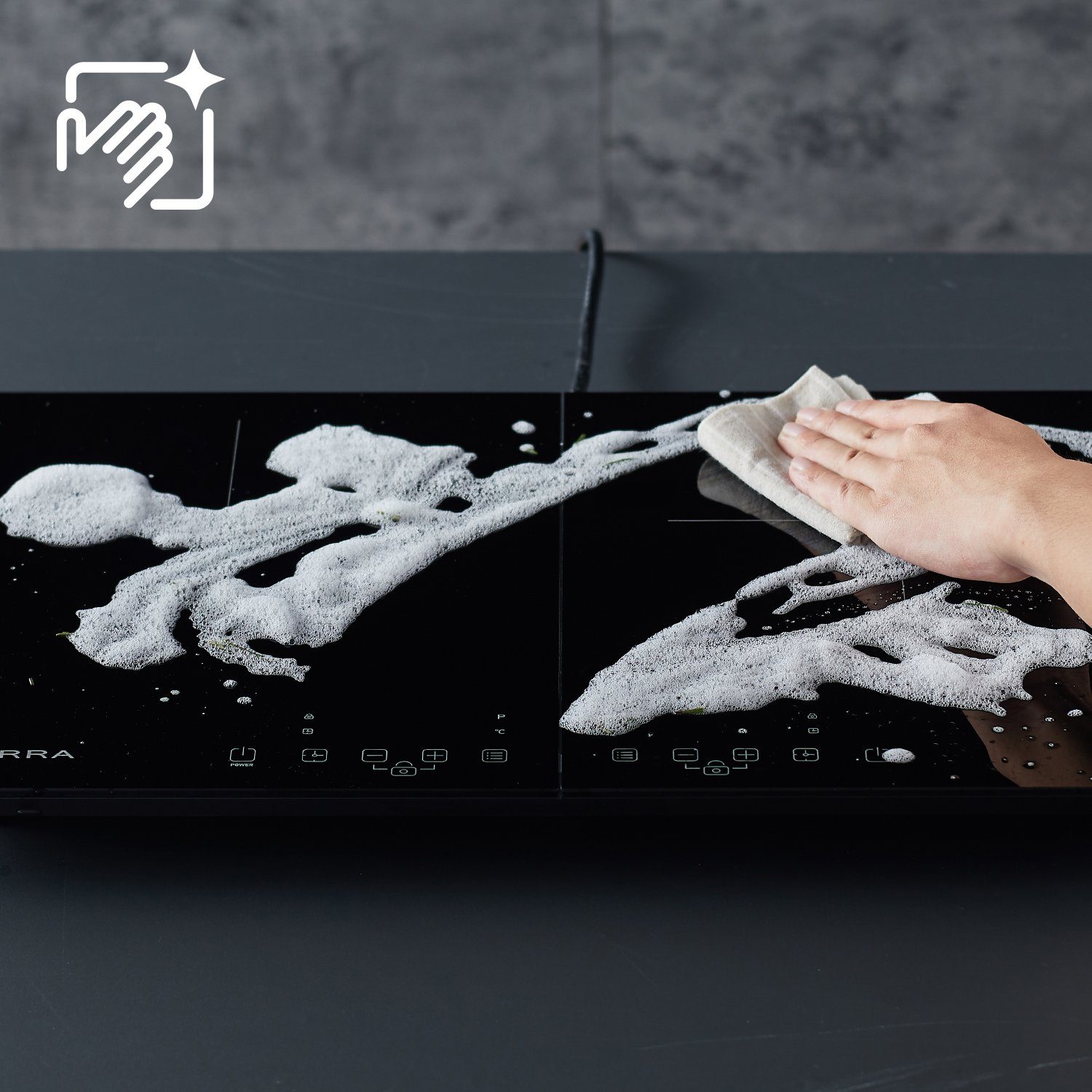 CIARRA Doppel-Induktionskochplatte CBTIH2-FBM, Touch Bedienung 9 Stufen 3,500W