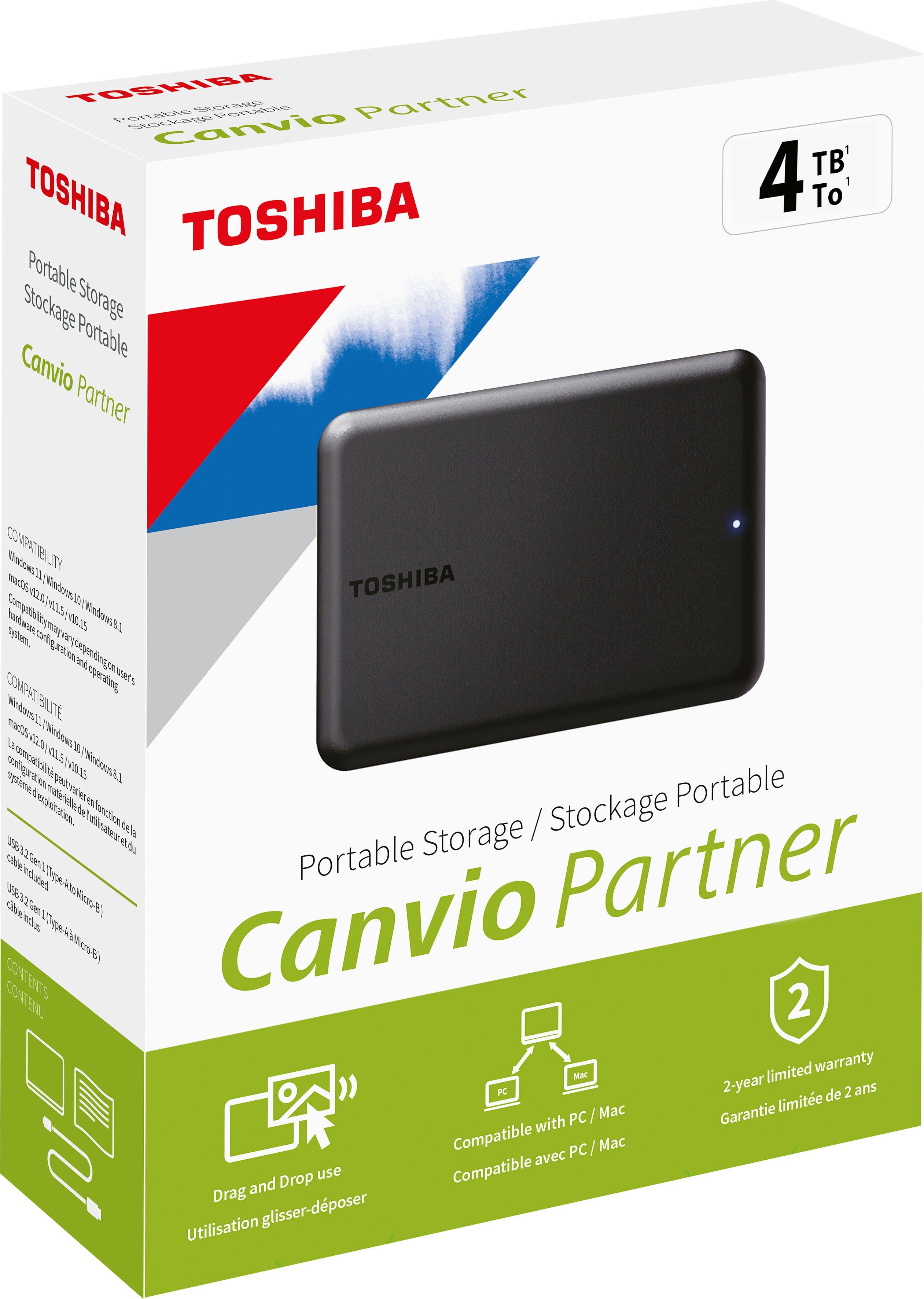 Toshiba Canvio Partner 4TB externe HDD-Festplatte (4 TB) 2,5