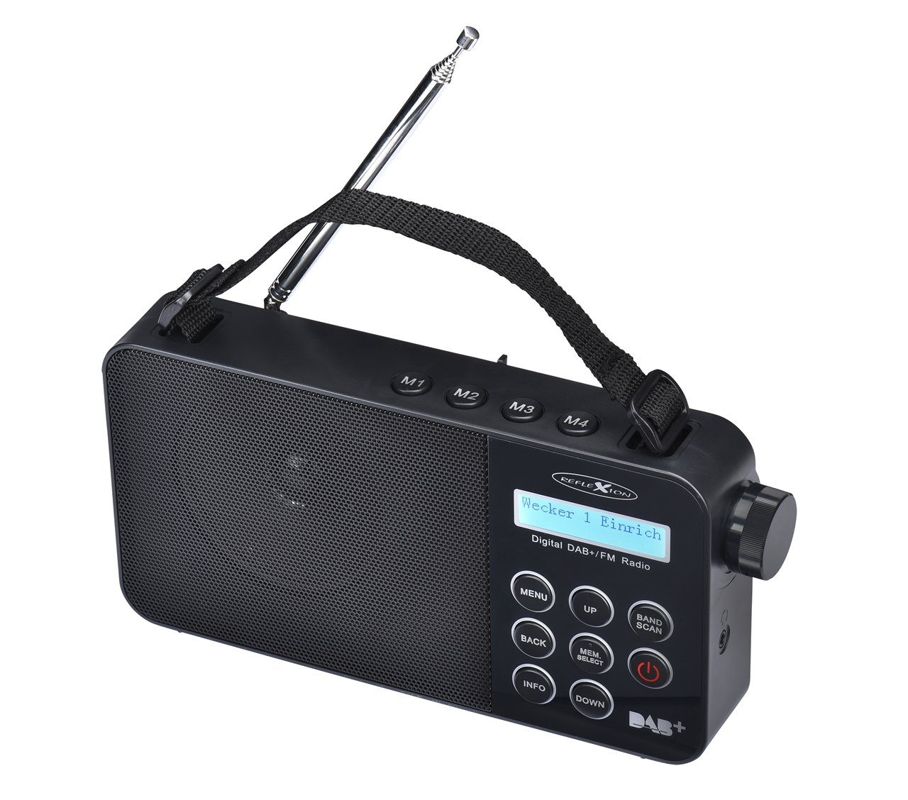 Reflexion TRA2350DAB Digitalradio (DAB) (Digitalradio (DAB), mit Kopfhörerausgang, Tragegurt und ausziehbarer Teleskopantenne)