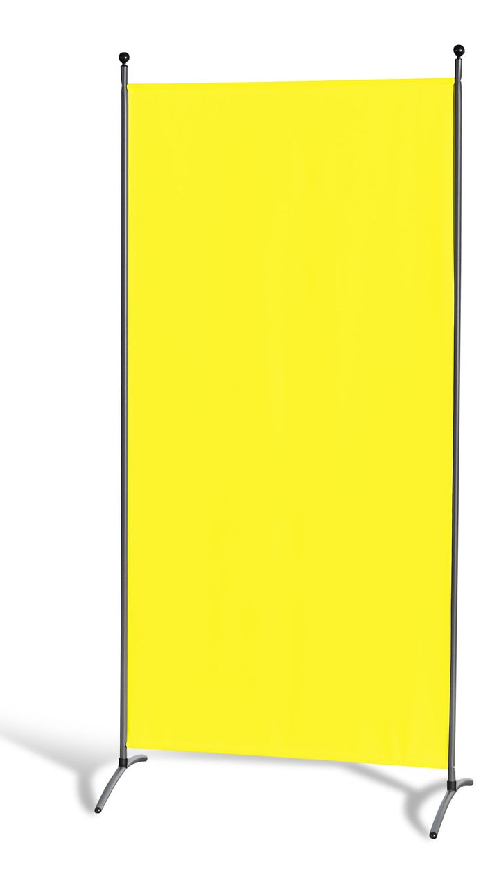 Grasekamp Stellwand 85 x 180 cm - Gelb - Paravent Raumteiler Trennwand Sichtschutz