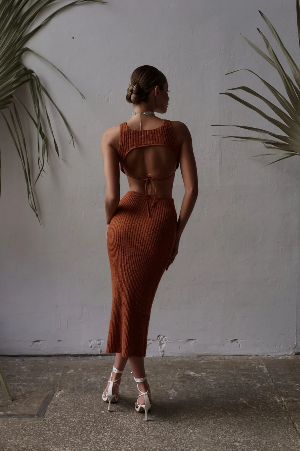 BOHEMAİ  Cris Cinnamon Crop-Rock-Strickwaren-Set