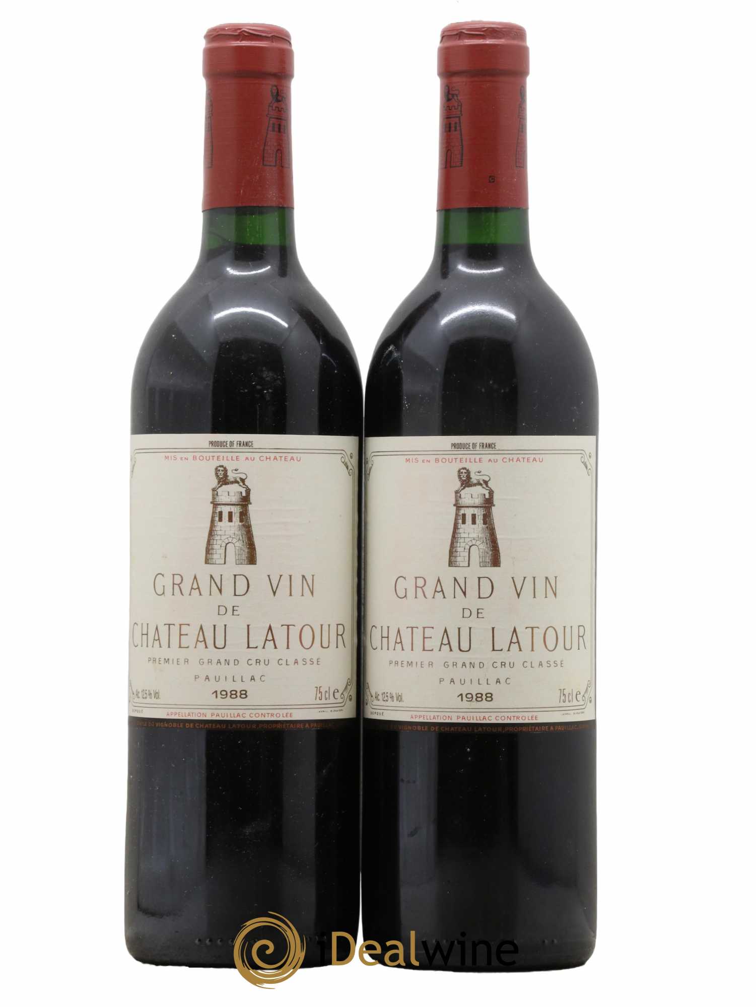 Château Latour 1er Grand Cru Classé  1988 - Lot de 2 Bouteilles