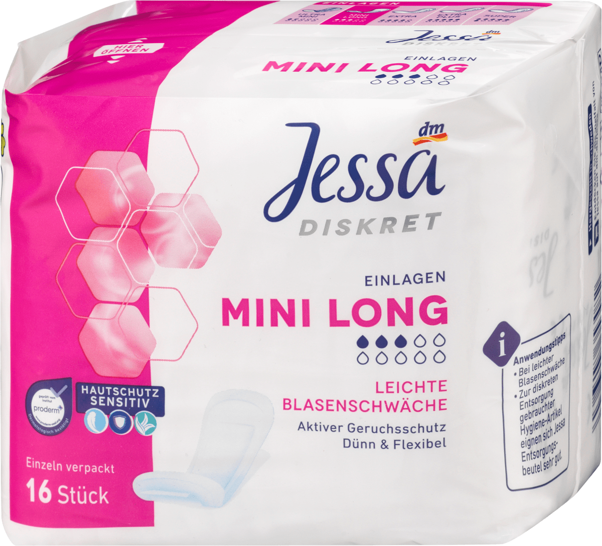 Einlagen Mini Long, 16 St
