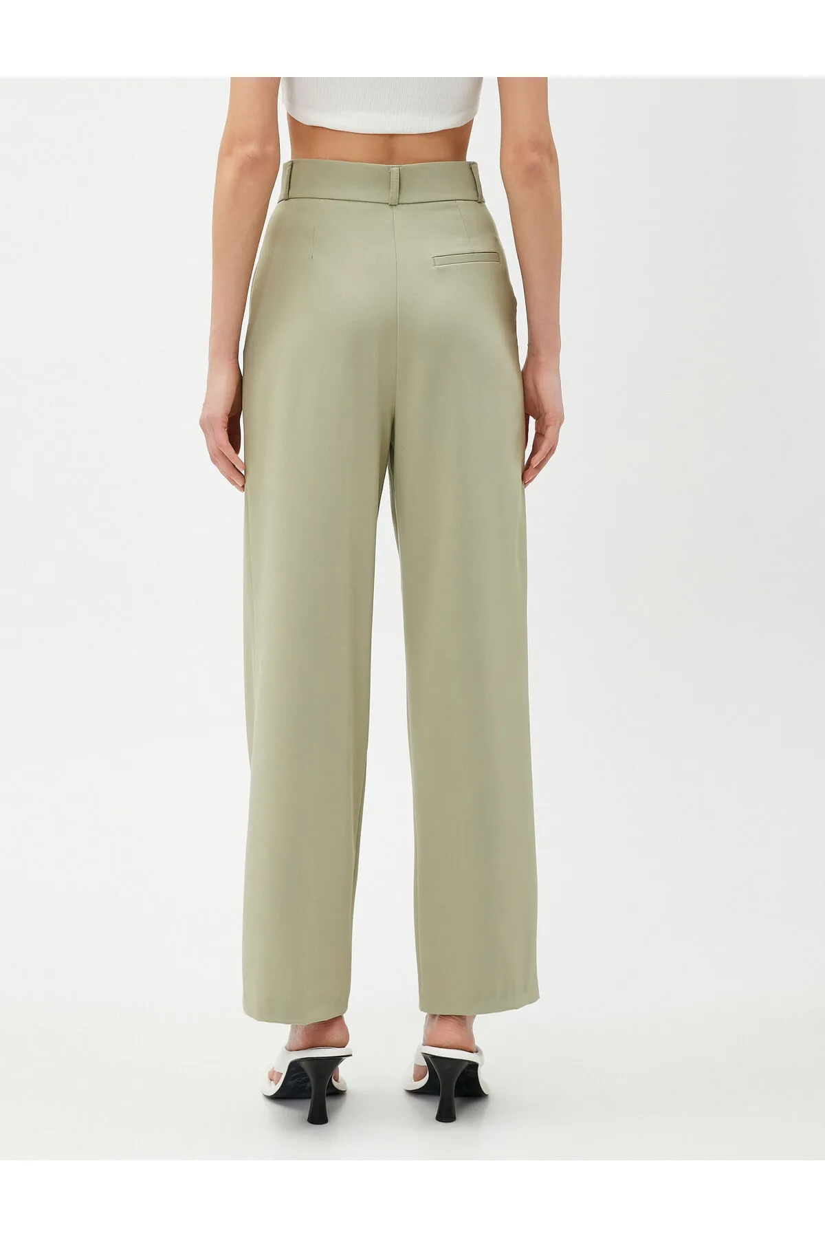 Koton  Palazzo-Hose mit asymmetrischer, detaillierter hoher Taille