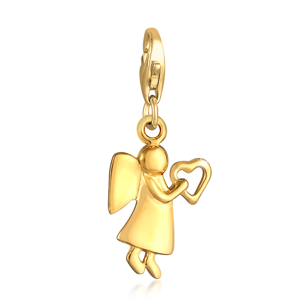 Elli Elli Amulette Femmes Charm Ange Gardien Coeur Ciel en Argent Sterling 925 Pendentif