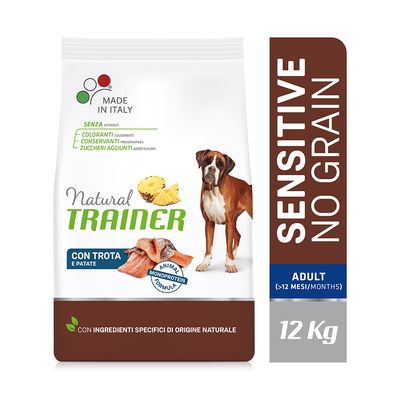 Natural Trainer Sensitive No Grain Adult Med/Maxi mit Forelle & Kartoffeln