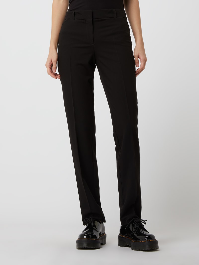 Stoffhose mit Stretch-Anteil in schwarz