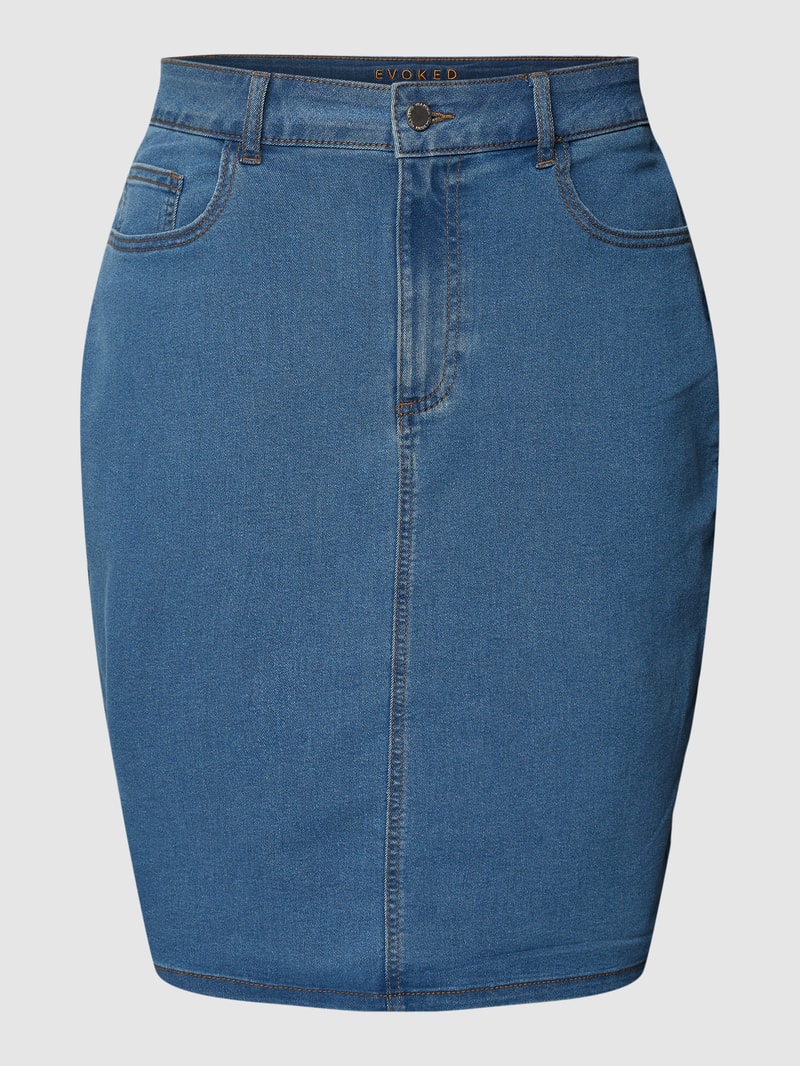 Jeansrock mit 5-Pocket-Design Modell 'VIANA' in hellblau