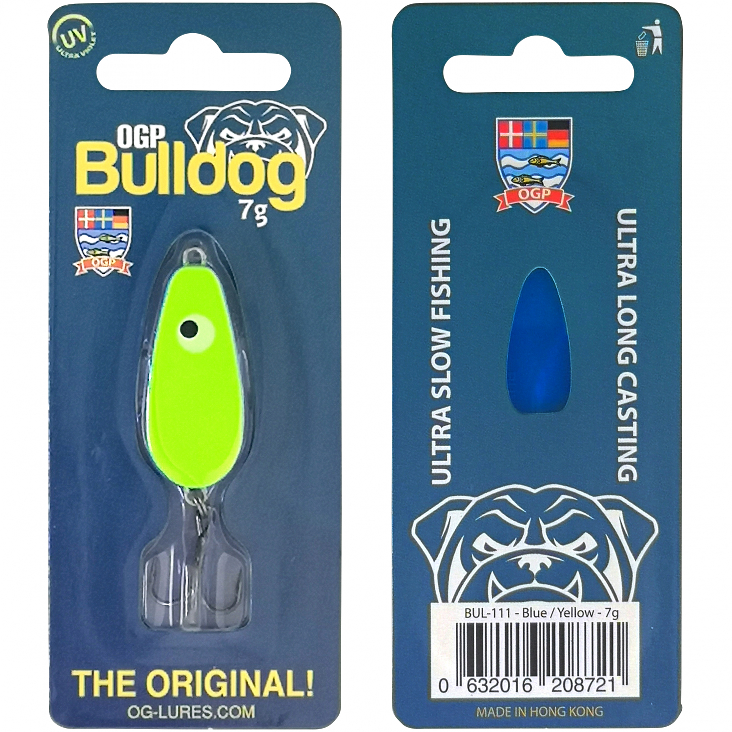 OGP Forellenköder Bulldog Mini (Blue/Yellow)