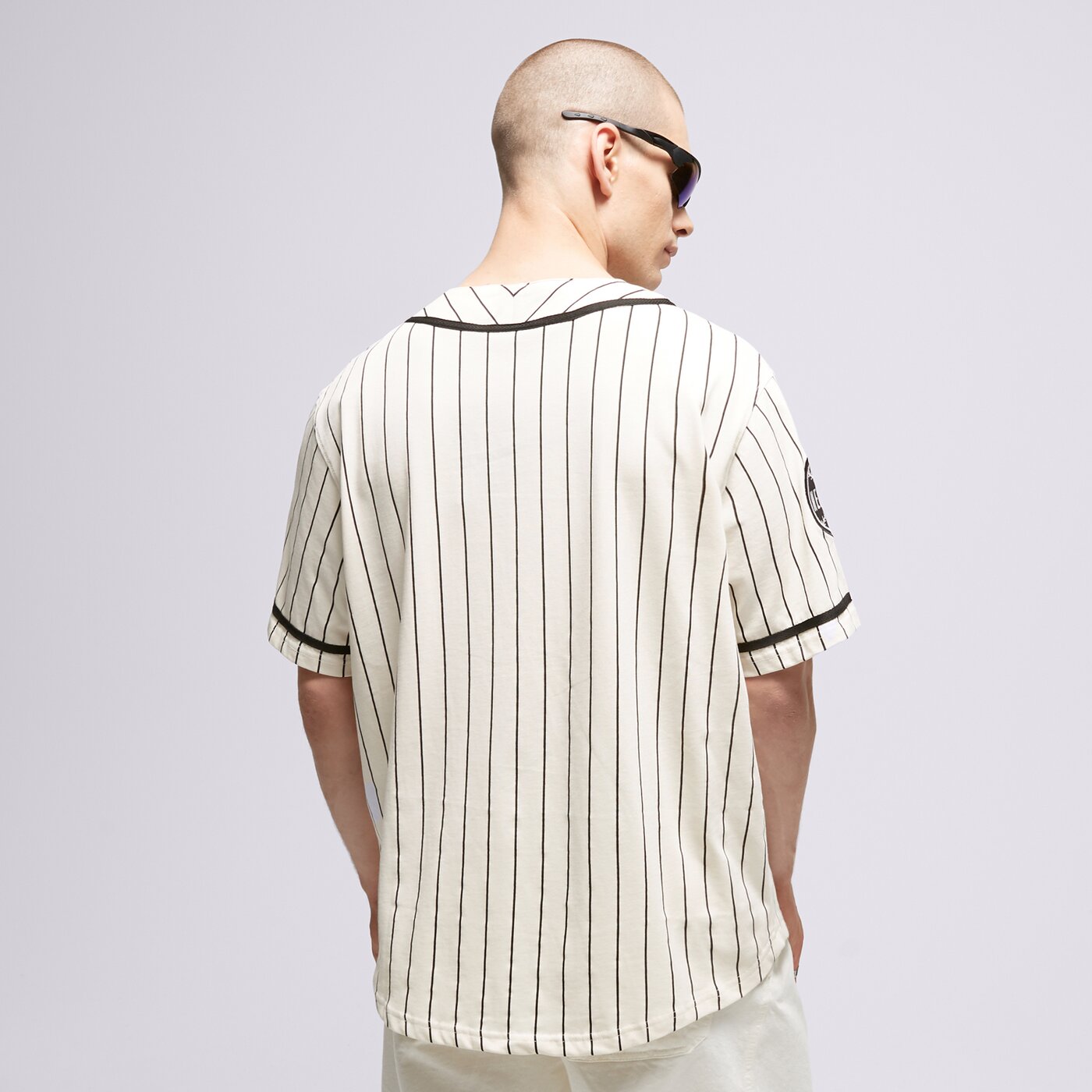 NEW ERA T-SHIRT NE PINSTRIPE JERSEY NONE Weiß