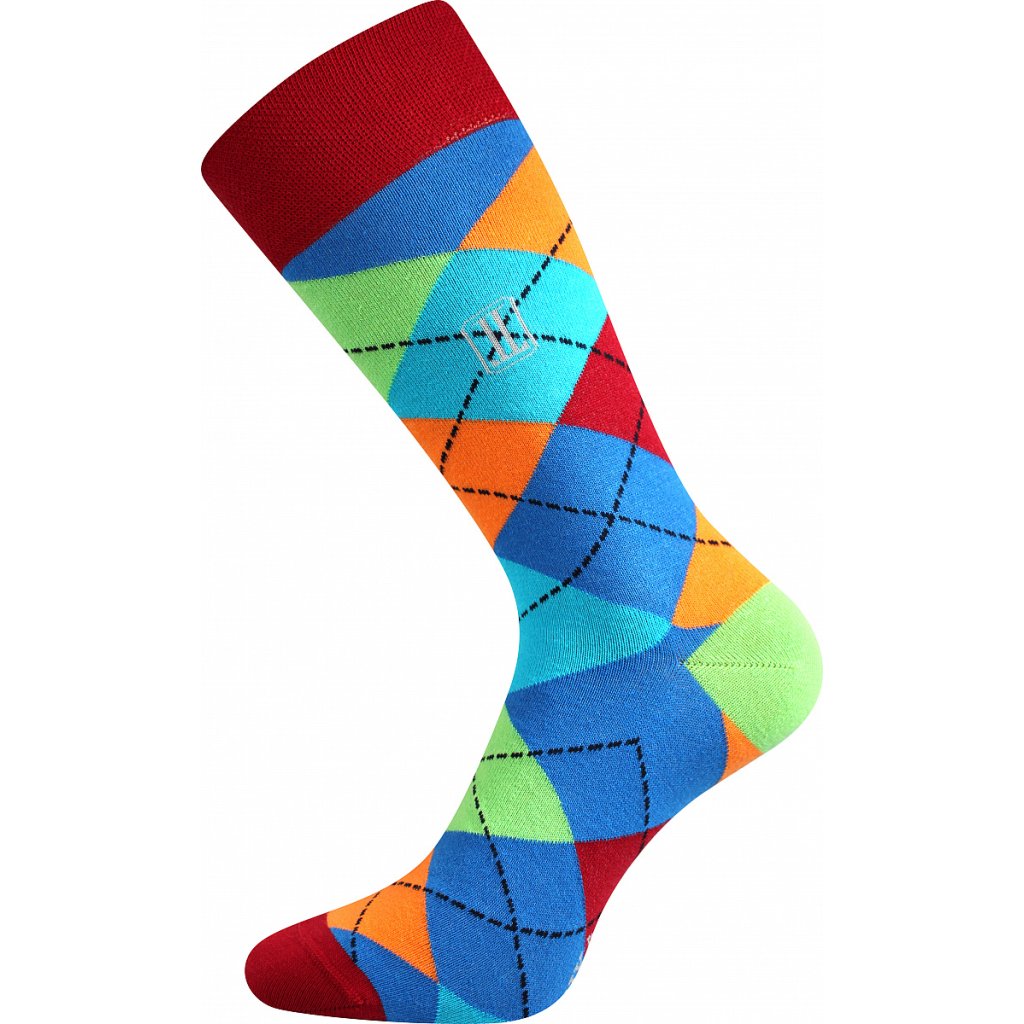 Lonka Dikarus Mix A karierte Socken, 3 Paare