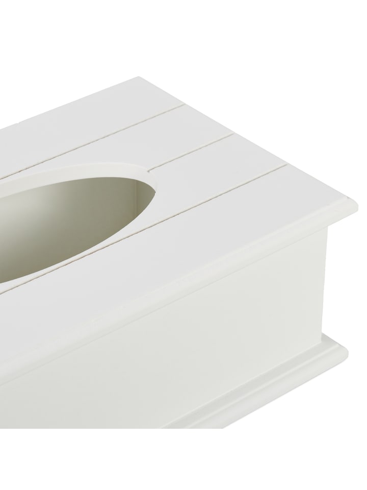 relaxdays Taschentuchbox in Weiß - (B)27 x (H)9,5 x (T)16 cm günstig kaufen onesize