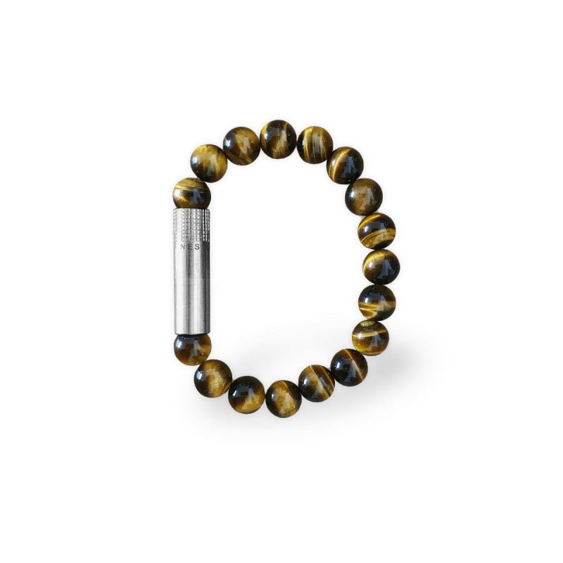 Les Fines Lames Punch Stainless Steel Bracelet in Tiger color - Size M