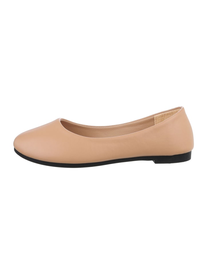 Ital-Design Ballerina in Hellbraun günstig kaufen