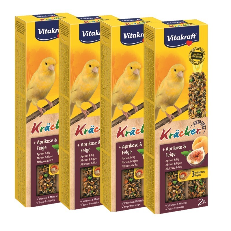 Vitakraft Snacks Vitakraft Kanarienvogel Kräcker 4x2er Aprikose & Feige