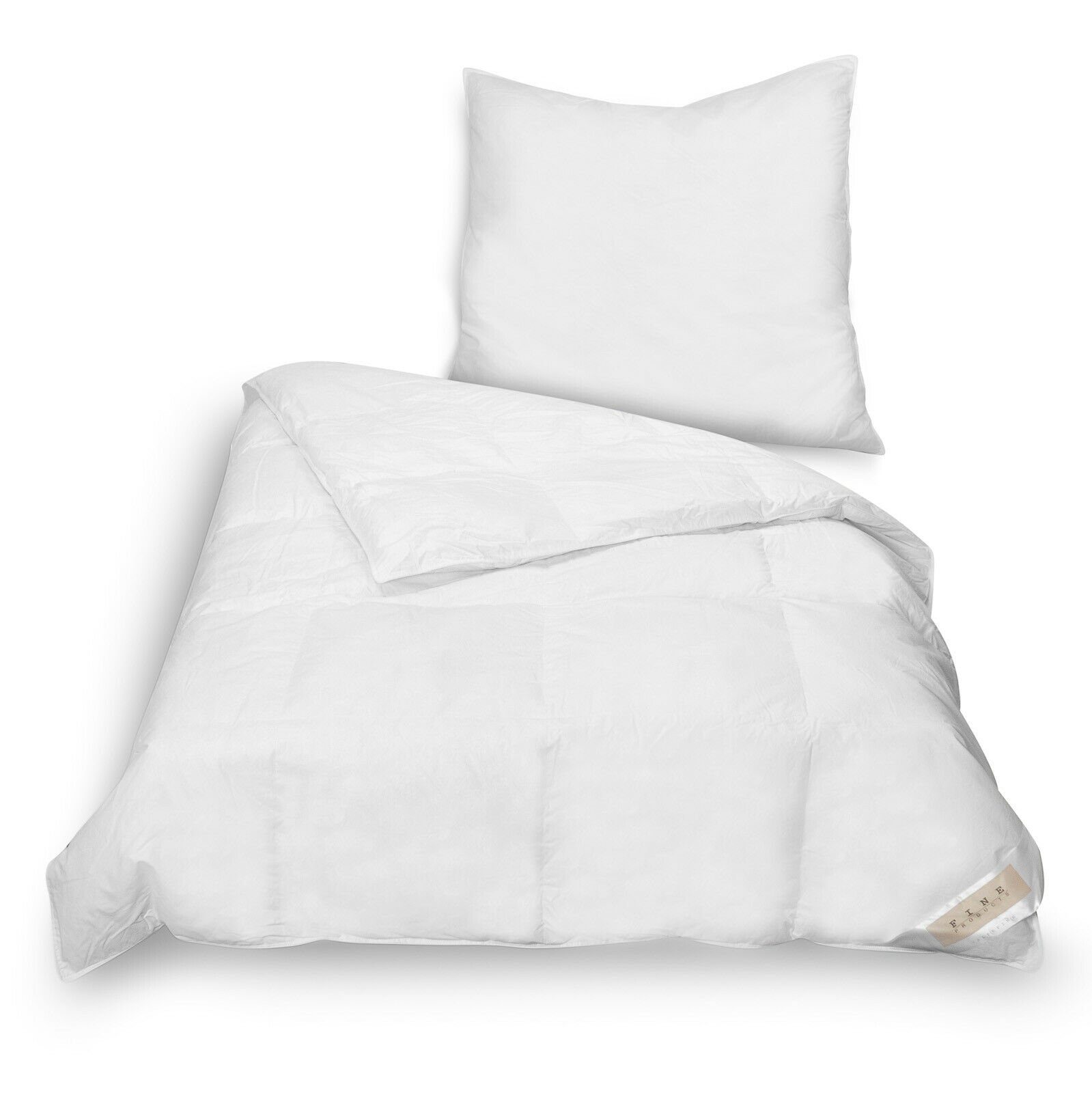 Federbettdecke + Federkissen, Daunenbett Halbdaune Federbett Komplettset 135x200cm + 80x80cm Kissen, Julido, Bezug: Baumwolle