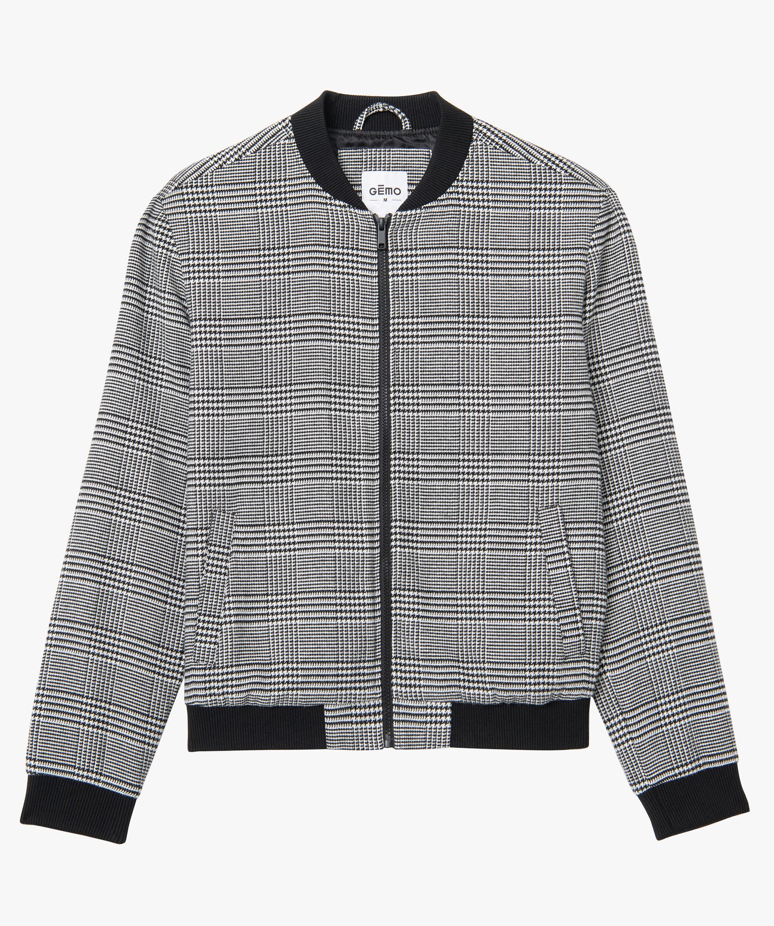 Blouson homme léger à motif pied de poule carreaux | GEMO