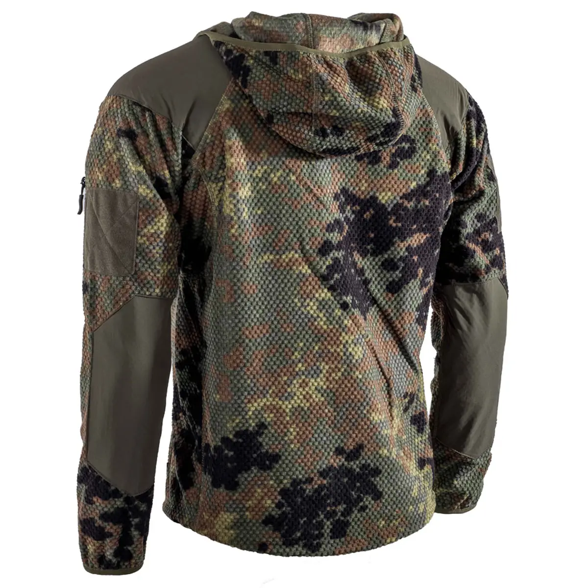 Fleecejacke Delta mit Kapuze flecktarn